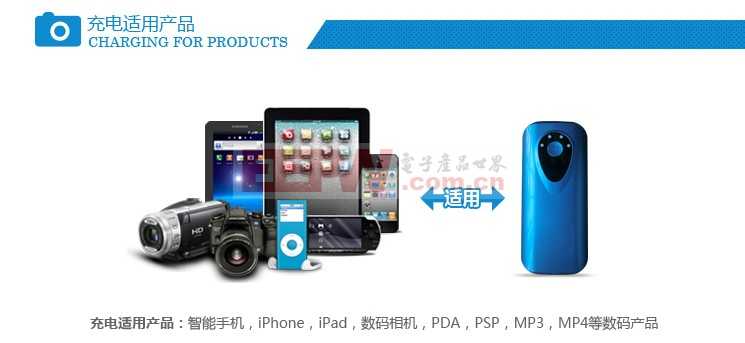 帶移動(dòng)電源的藍(lán)牙拍照器解決方案